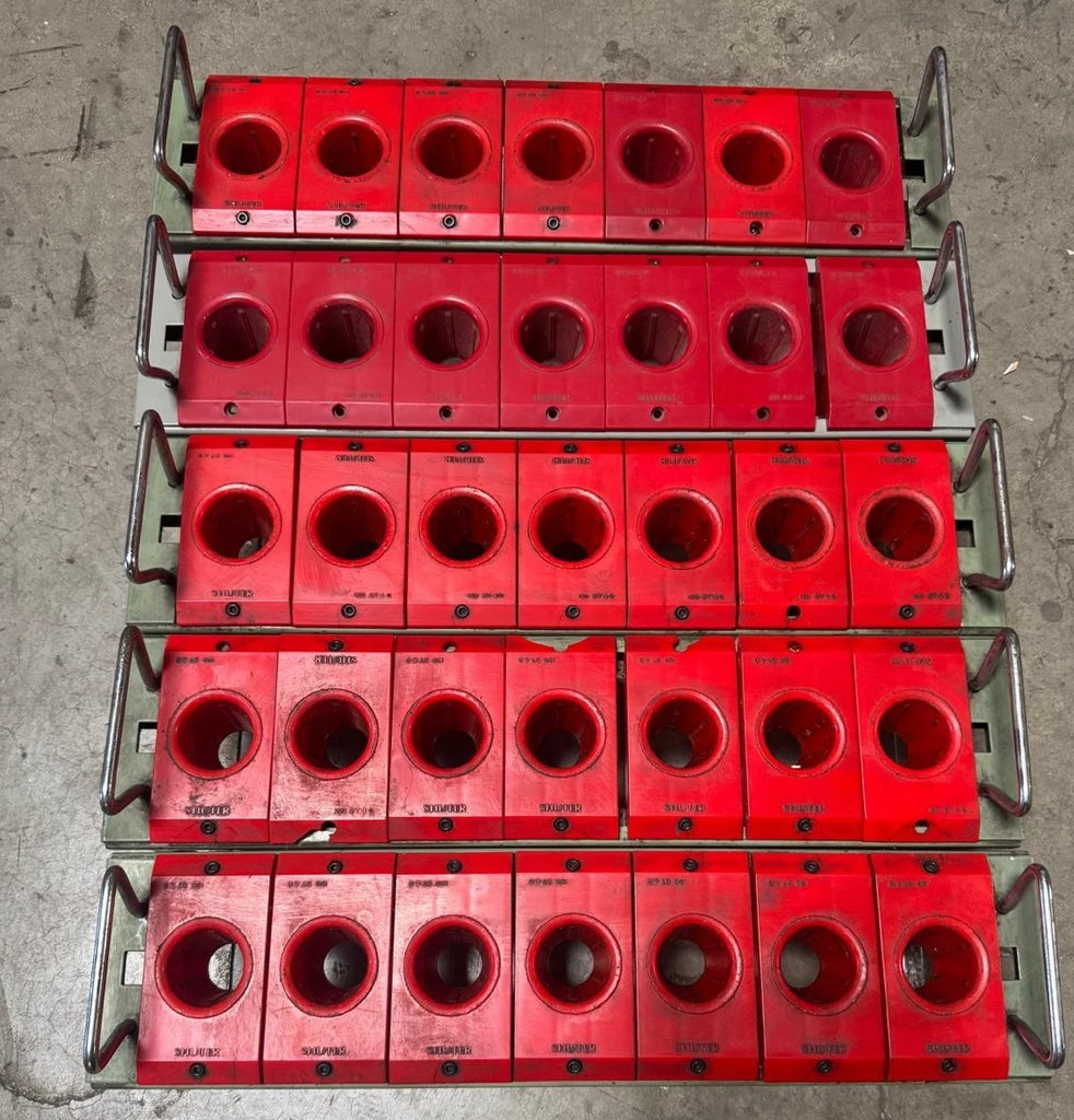 Lot of 35 SHUTER BT40 CAT40 Tool Holders Rack Storage for CNC HAAS FADAL VMC