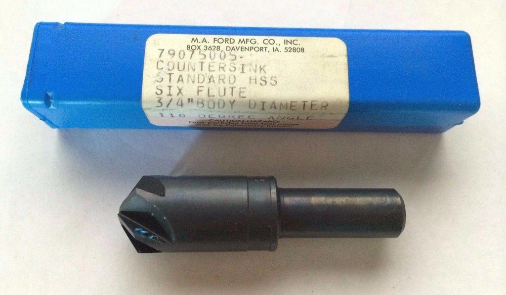 M.A. Ford High Speed Steel 6 Flute 110 Deg Countersink 3/4" Standard 79075005