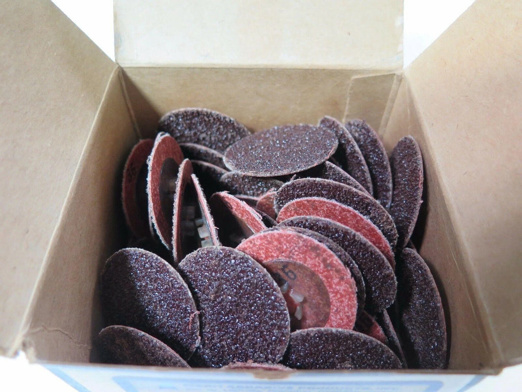 100 Pcs MERIT 1 3/4" Resin Bond Power-Lock Discs 61028 Grit 36 Brand New