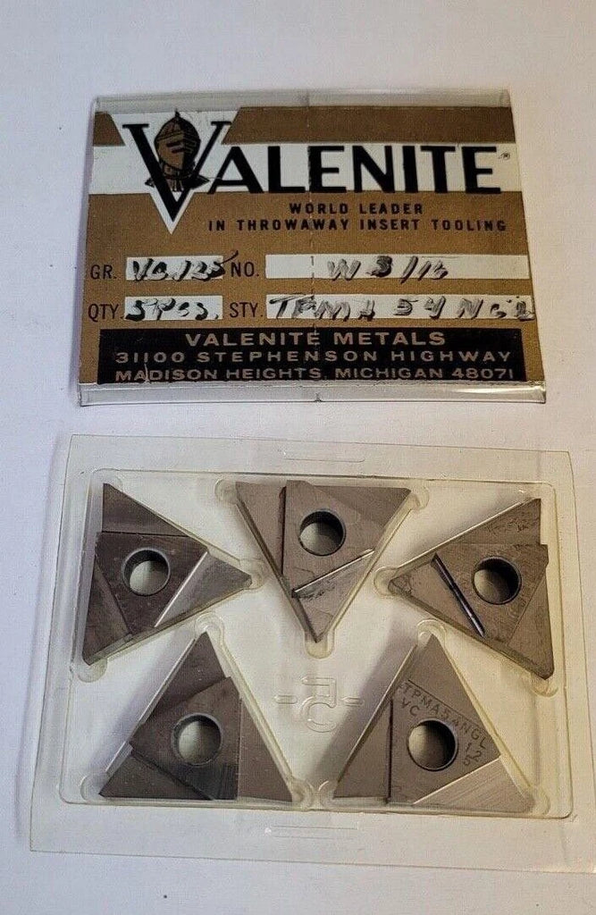 5 Pcs VALENITE TPMA 54 NGL VC 125 Carbide Inserts Tool New