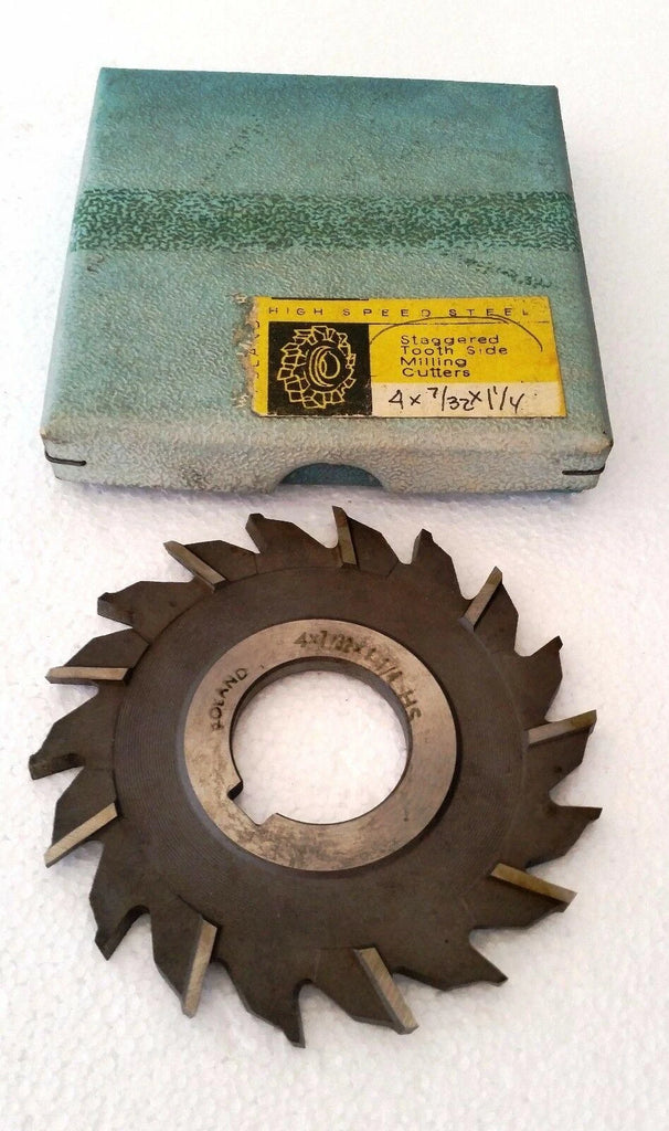 High Speed Steel Staggered Tooth side Milling Cutters HS 4 x 7/32 x 1-1/4