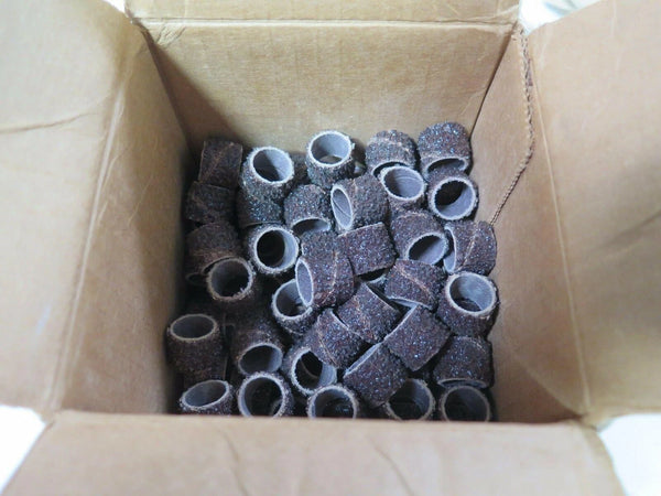 100 Pcs MERIT 1/2 x 1/2" Spiral Wound Bands 96732 Grit 240 Brand New