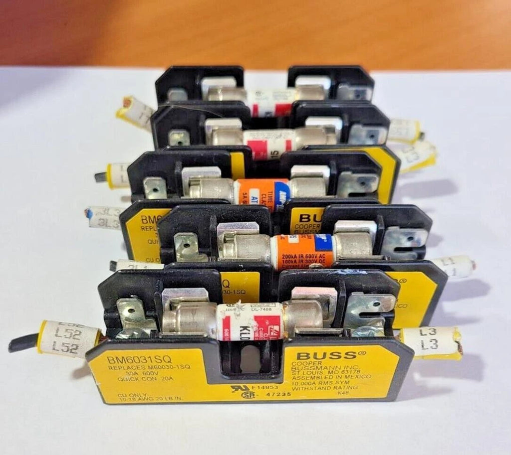 Lot of 5 BUSSMANN BM6031SQ FUSE BLOCK HOLDER