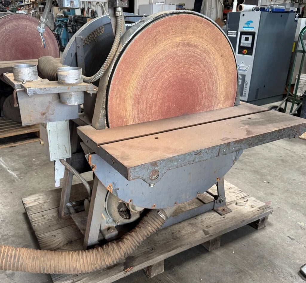 30” Double End Disc Sander Grinder 7.5HP Heavy Duty Machine Video Available