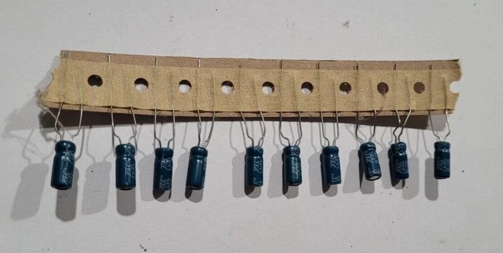 REC Radial Type Electrolytic Capacitors 3.3uF 63V New Lot of 10 Pcs
