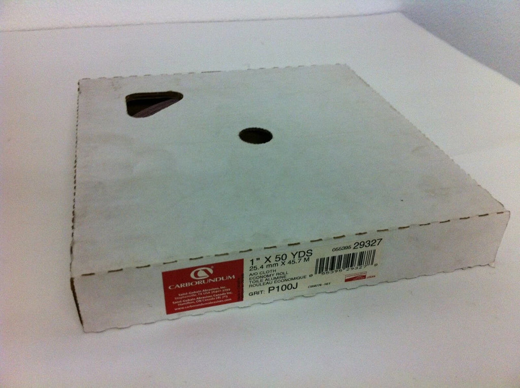 Carborundum Abrasives 1 A/O Cloth Economy Roll 100 Grit 1" x 50 yds USA 29327