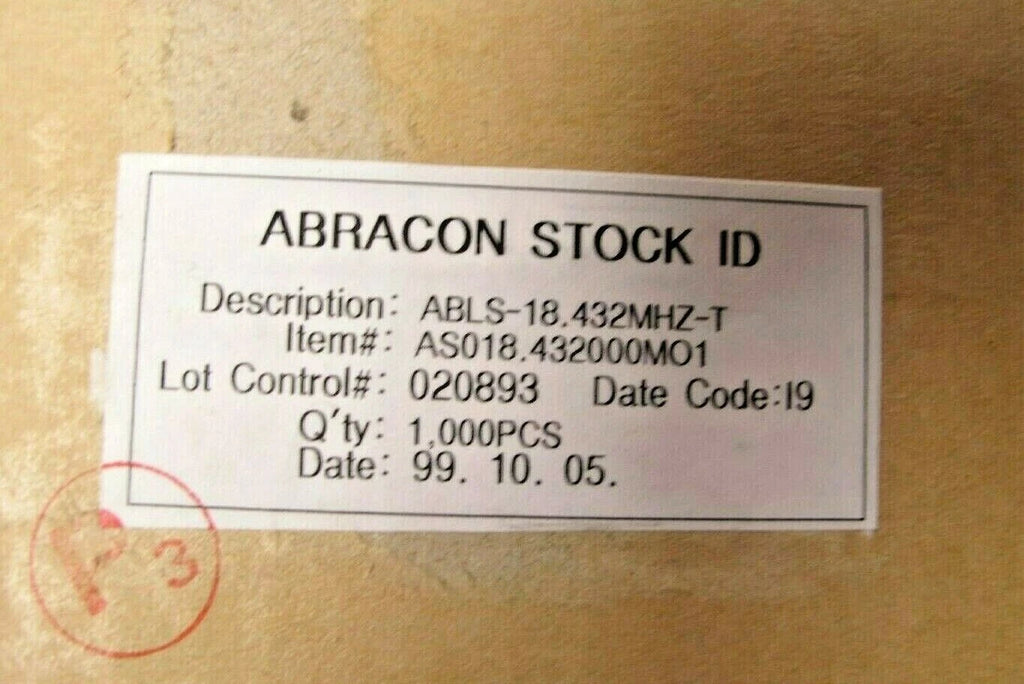 1000 pcs Abracon ABLS-18.432-MHZ-T Brand New