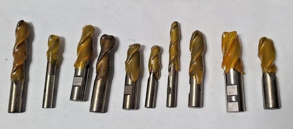 Lot of 10 Pcs HSS Re Sharpen End Mill 2 - 4 Flute Bridgeport Hanita OSG 1/2 - 1"