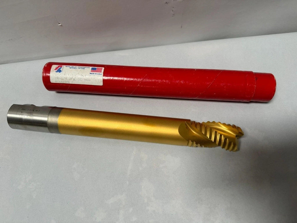 RBC Regal Beloit 3 Flute Rougher Long End Mill HSS M-7 1-1/4 x 1-1/4 x 10-1/4