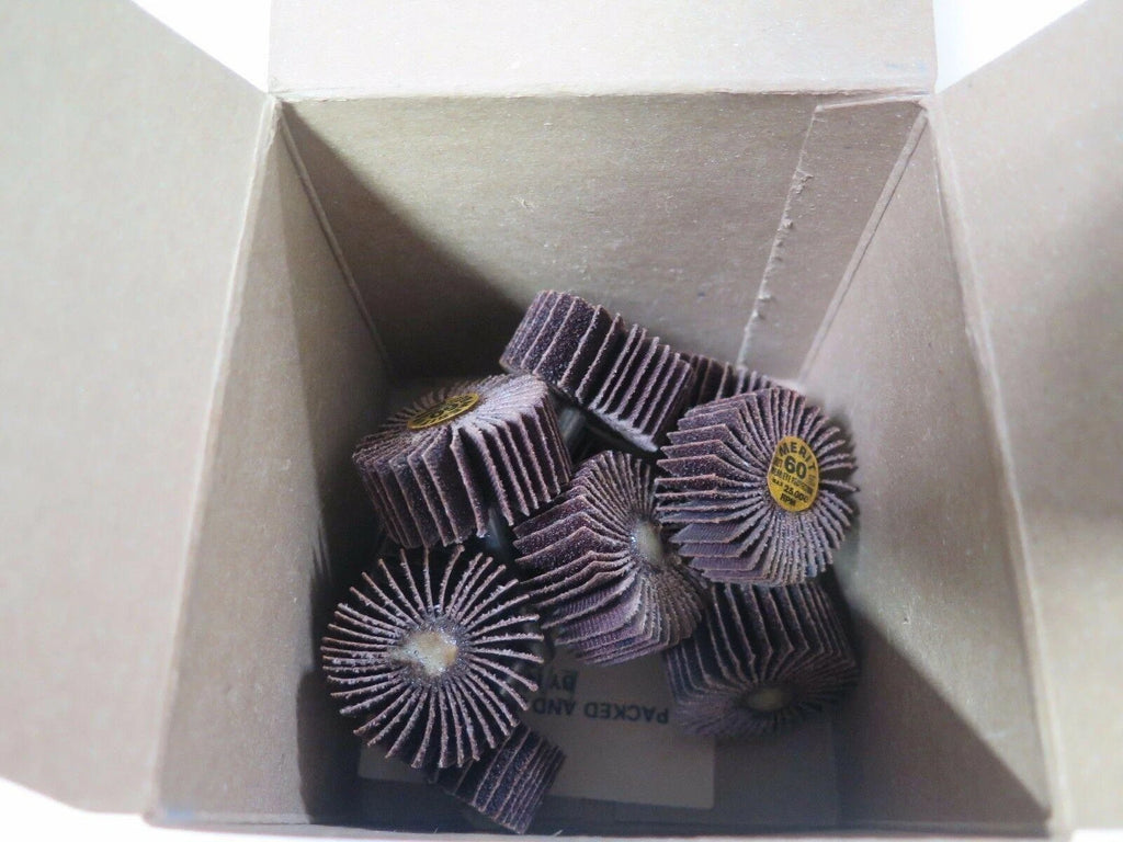 10 Pcs MERIT Abrasives Grind O Flex Mini Wheel 37320 MM 1306 Grit 60 Brand New