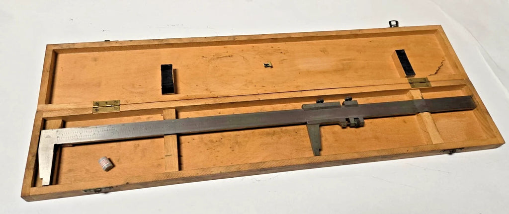 Vernier Caliper 27" Wooden Case Made in Germany 0-27" x 1/1000"