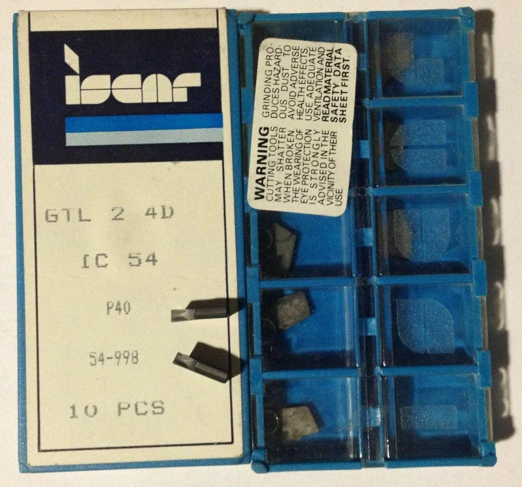 ISCAR GTL 2 4D IC 54 P40 Carbide Inserts Grooving 10 Pcs Lathe Self Grip Cut-Off