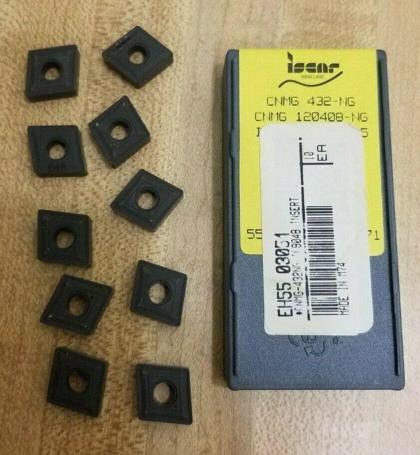 ISCAR CNMG 432 NG IC 848 120408-NG Carbide Inserts 10 Pcs Lathe Turning Tools