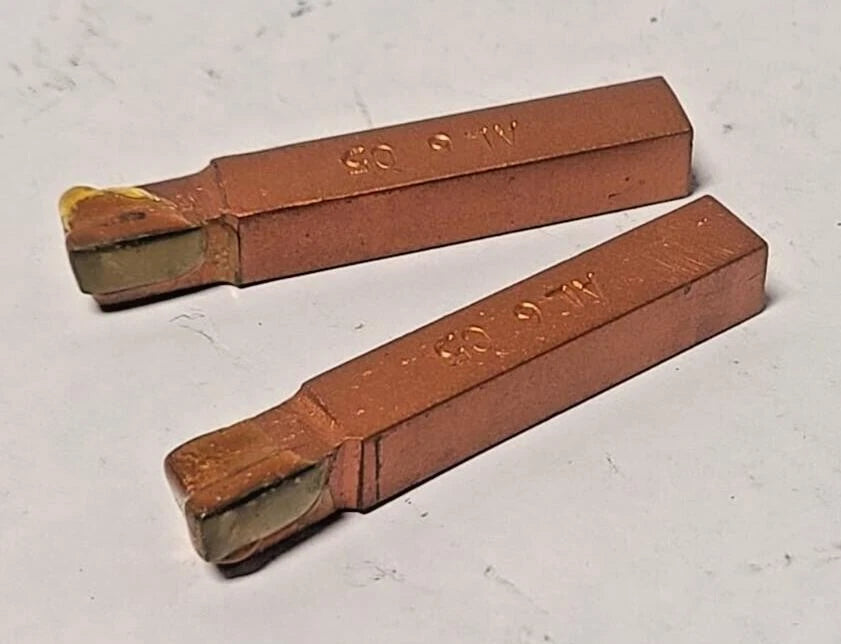 Toolmex AR6 Grade C5 Carbide Brazed Tipped Lathe Tool Bit 3/8 Square 2 Pcs