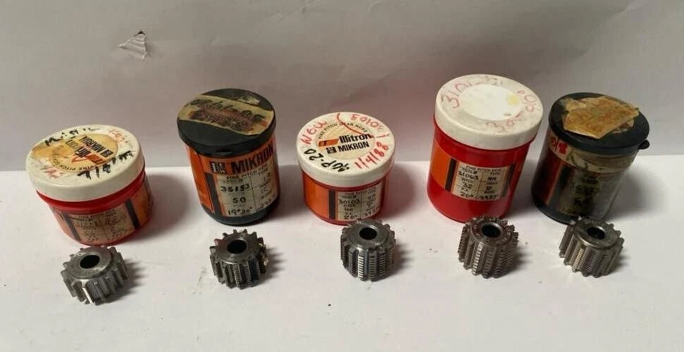 Lot of 5 Fine Pitch Gear Hob Pitch Bore Mikron Switzerland For Barber Colman