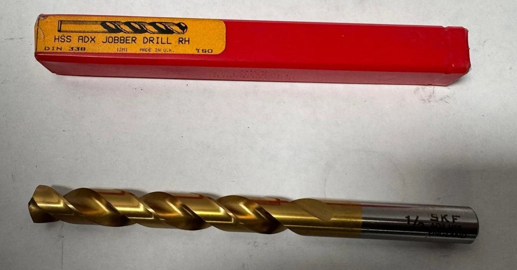 ADX Jobber RH DIN 338 Drill HSS High Speed Steel 1/2 SKF England