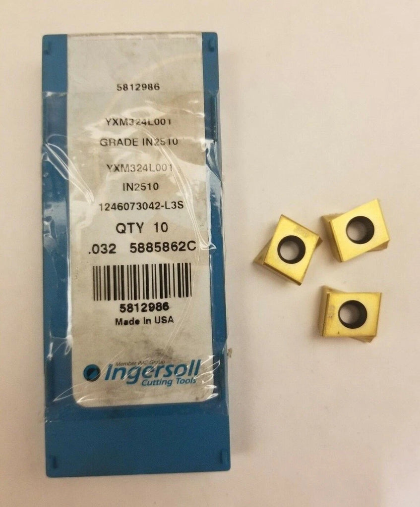 3 Pcs Ingersoll Cutting Tools YXM324L001 IN2510 5812986 Lathe Carbide Inserts