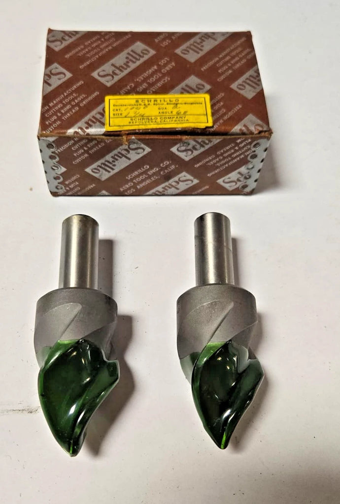 Schrillo 1-1/4" High Speed Steel Countersink 60 Degree 5/8 #1040 USA Lot of 2