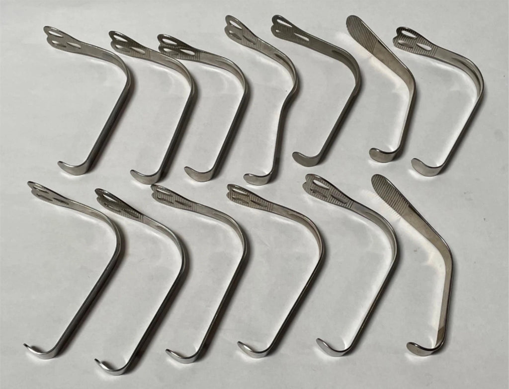 Lot of 13 Weider Tongue Cheek Stainless Steel V. Mueller Lawton G. Jarit Medical