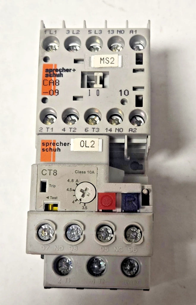 SPRECHER SCHUH Solid State Overload Relay Contactor CA8-09-10 CT8-B48