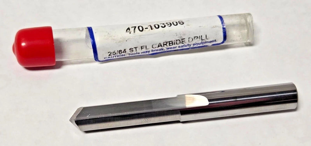 Drill Monster 25/64" Carbide Straight Flute Drill 470-103906 140 Deg Brand New