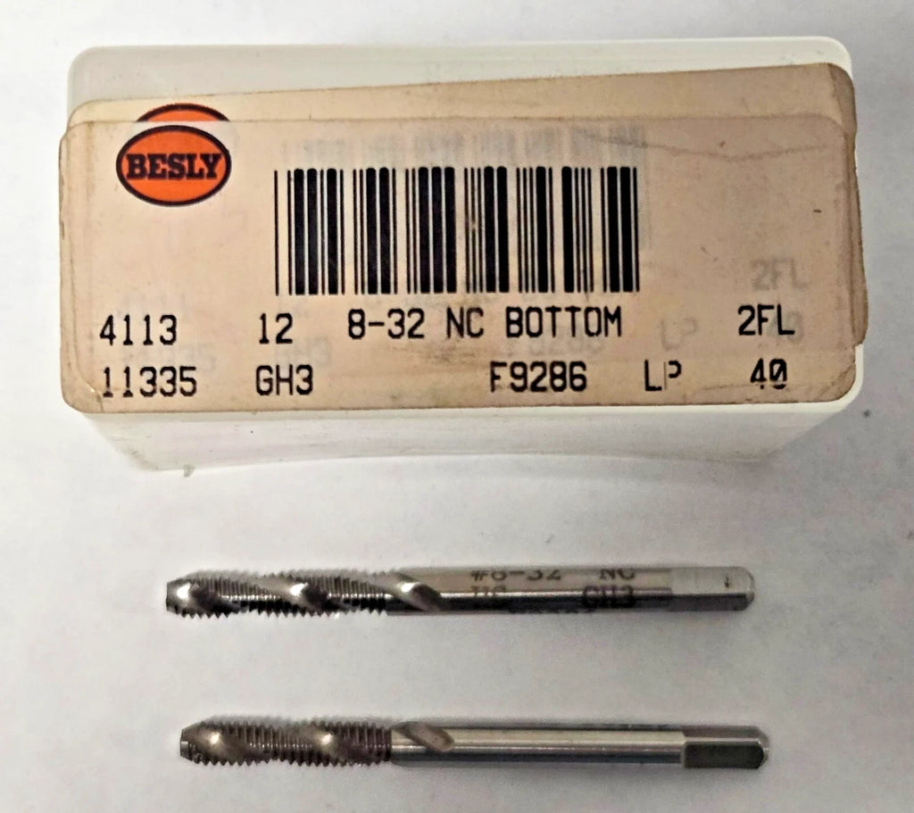 Lot of 2 Besly Tap 8 - 32 NC GH3 Bottom 2 Fl Brand New USA Made