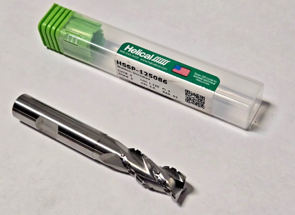 Helical Tool HSSP-125086 1/2" 3 Flute Carbide End Mill
