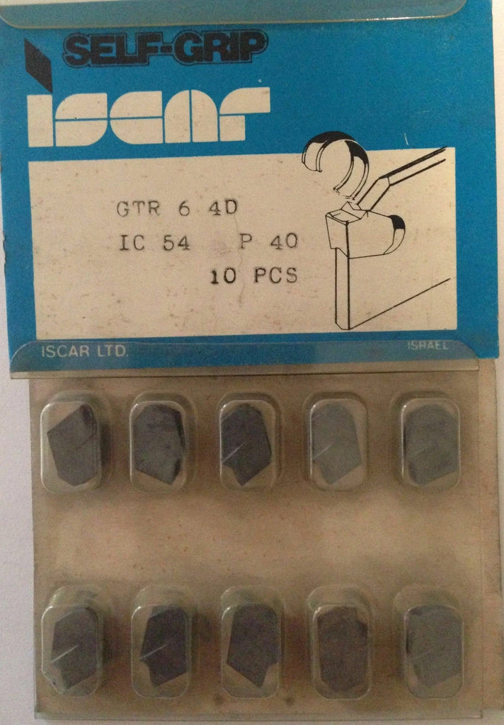 ISCAR GTR 6 4D IC 54 Carbide Inserts Grooving 10 Pcs Lathe Self Grip Cut-Off New