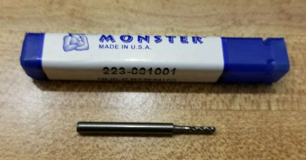 Mill Monster 223-001001 1/16 4 FL Ball End Mill SE Carbide Made in USA
