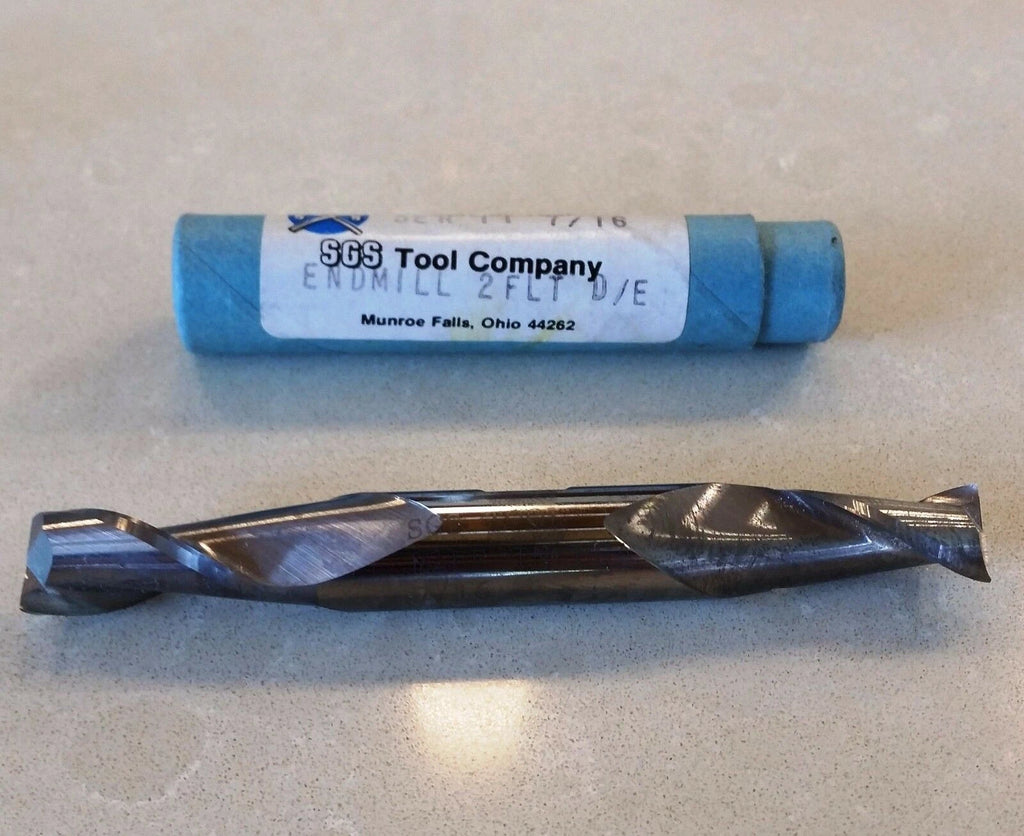 SGS Tool SER 11 7/16 End Mill 2 Flute Double End Made in USA