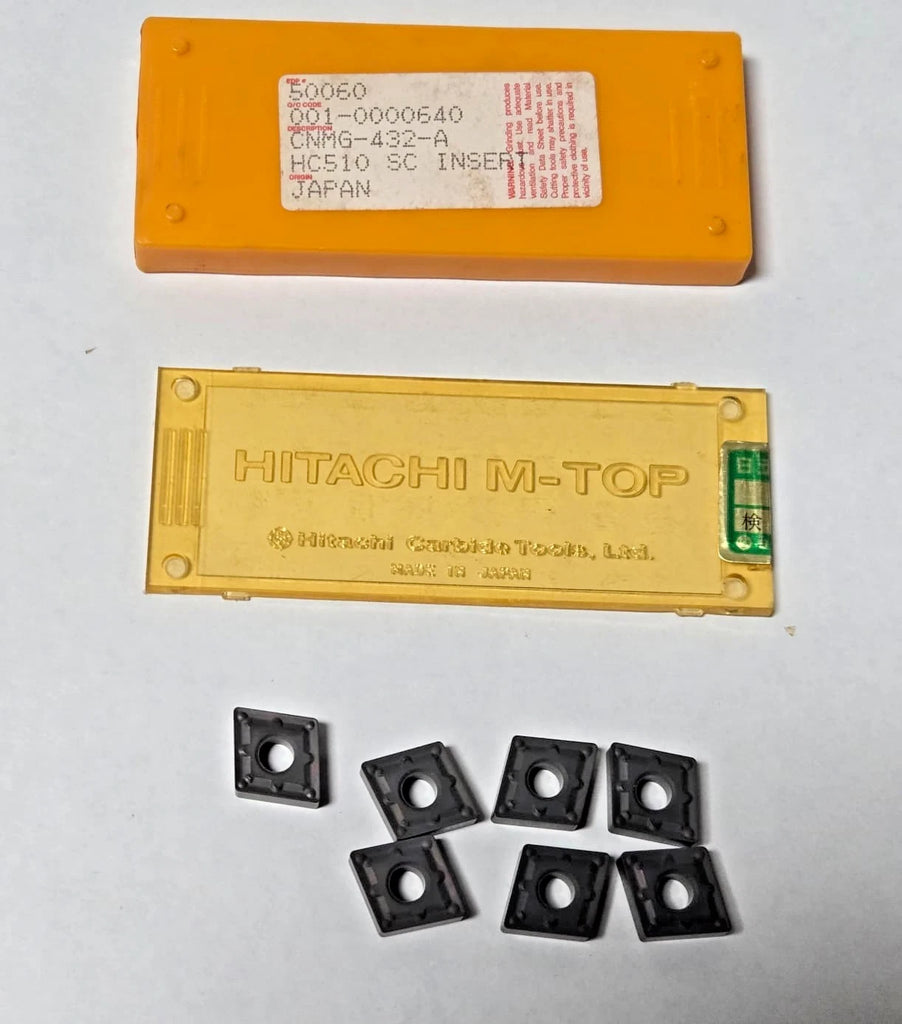 Hitachi CNMG 432-A HC510 SC Lathe Mill Carbide Inserts 7 Pcs New