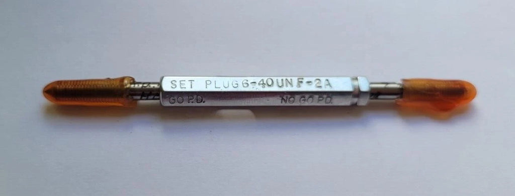 6-40 UNF-2A Hemco GO & NO GO Thread Plug Gage GO P.D. .1210 & NOGO P.D. 1184