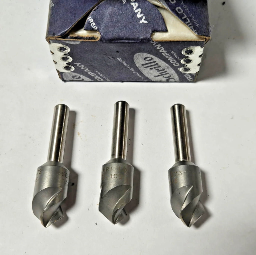 Schrillo 1/2" High Speed Steel Countersink 100 Degree #1016 USA Lot of 3