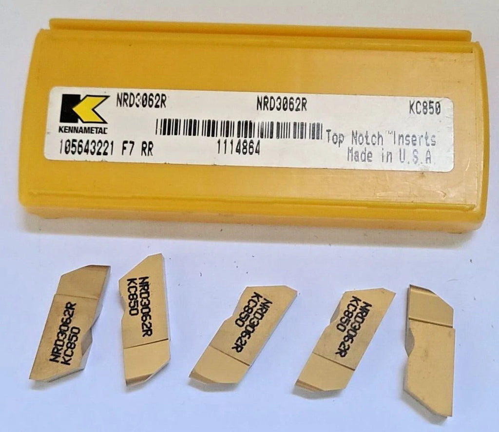 Kennametal NRD 3062R KC850 Grooving Carbide Inserts Lathe Top Notch New 5 Pcs