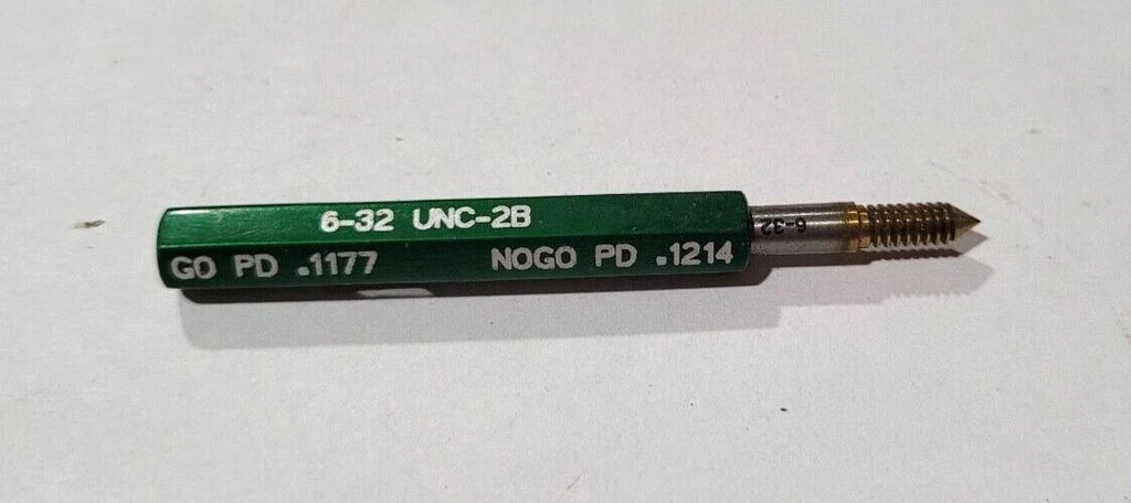 6-32 UNC-2B NOGO Only Thread Plug Gage NO GO P.D. .1214