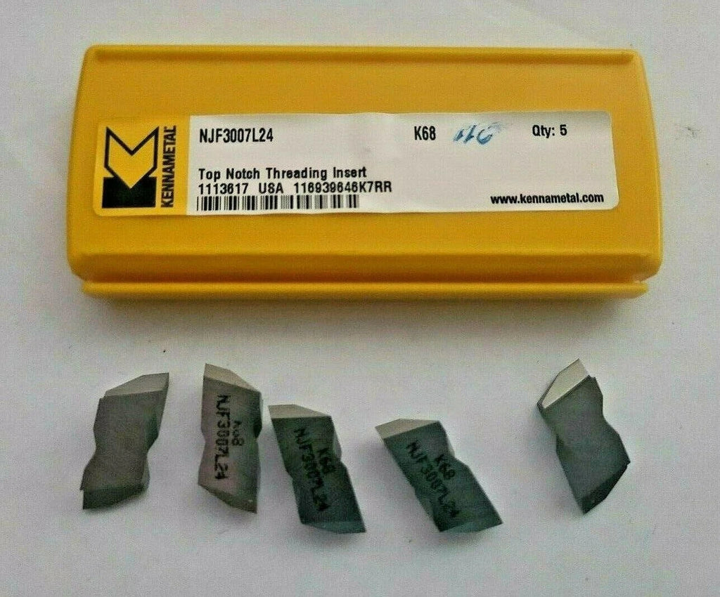 KENNAMETAL NJF 3007 L24 K68 Lathe Carbide Inserts 5 Pcs Grooving Tools New