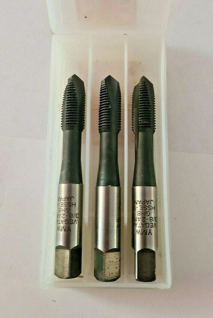 3 Pcs New YMW HSS Taps Ground Thread Japan 3/8-24NF GH8 3F P