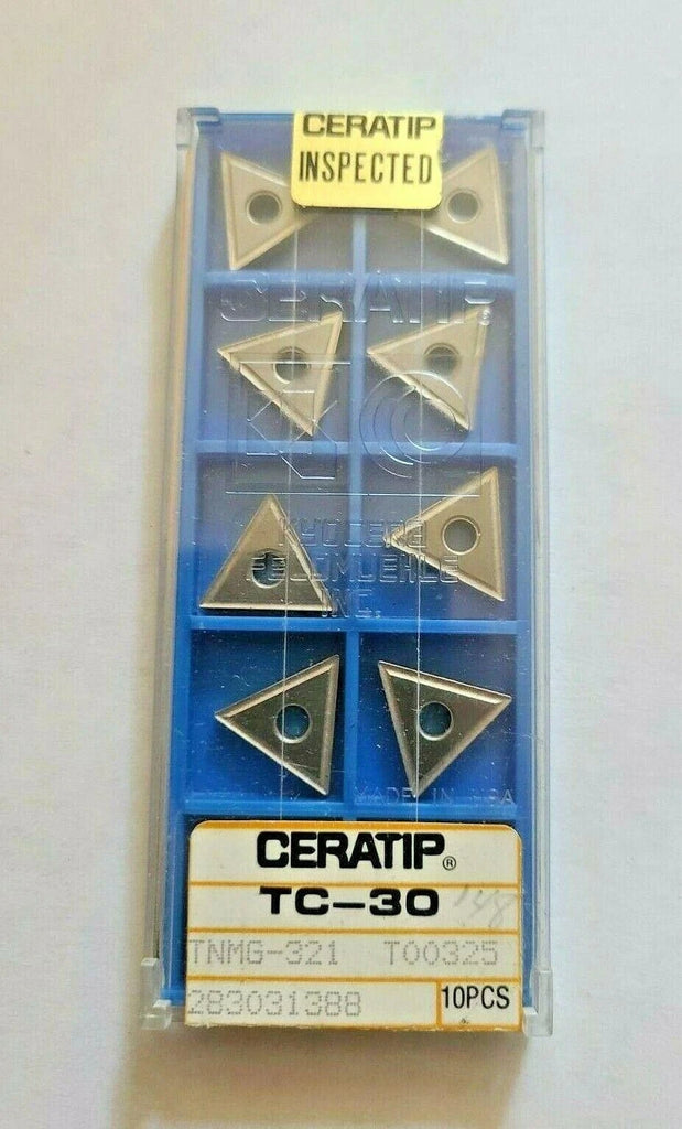 CERATIP TC-30 TNMG 321 T00325 Lathe Carbide 10 Inserts Mill New Tools