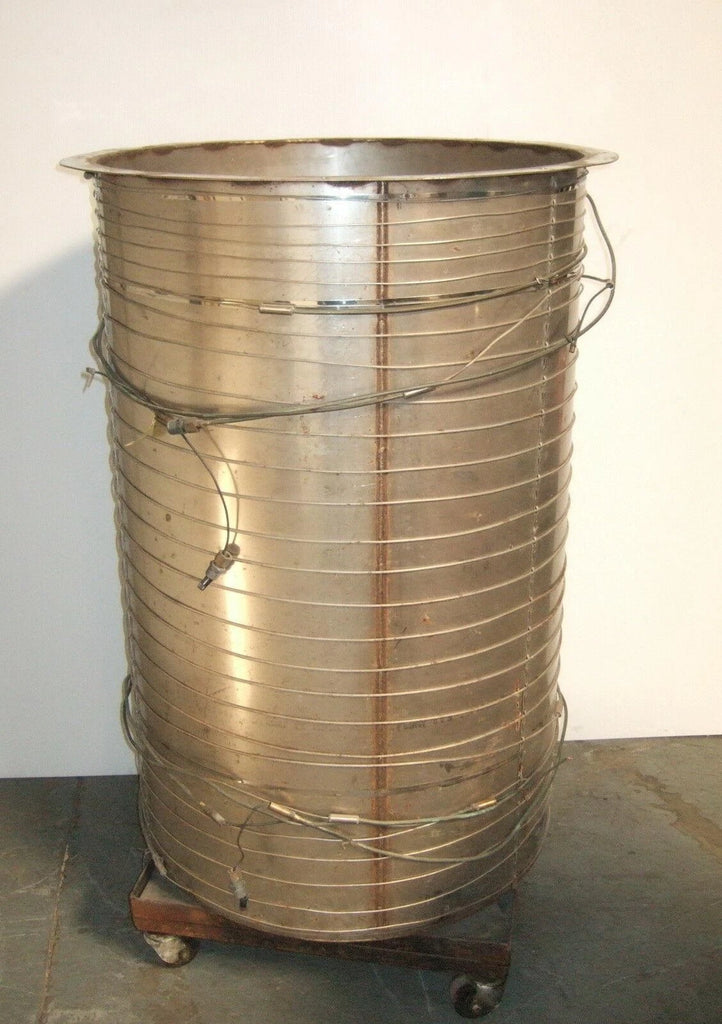 500 Liter Mobil Stainless Steel Tank on Wheels 30" x 48"