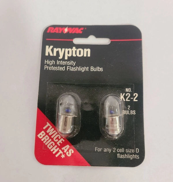 Lot Of 20 Rayovac Krypton Bulbs- Flashlight Bulbs K2-2 New Unopened
