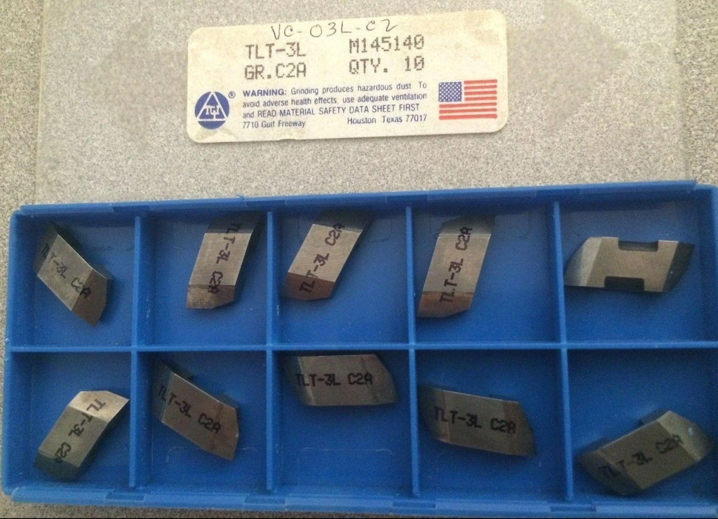 TGI TLT 3L C2A Lathe Grooving Carbide Inserts Cut Off 10 Pcs Tool Tools New