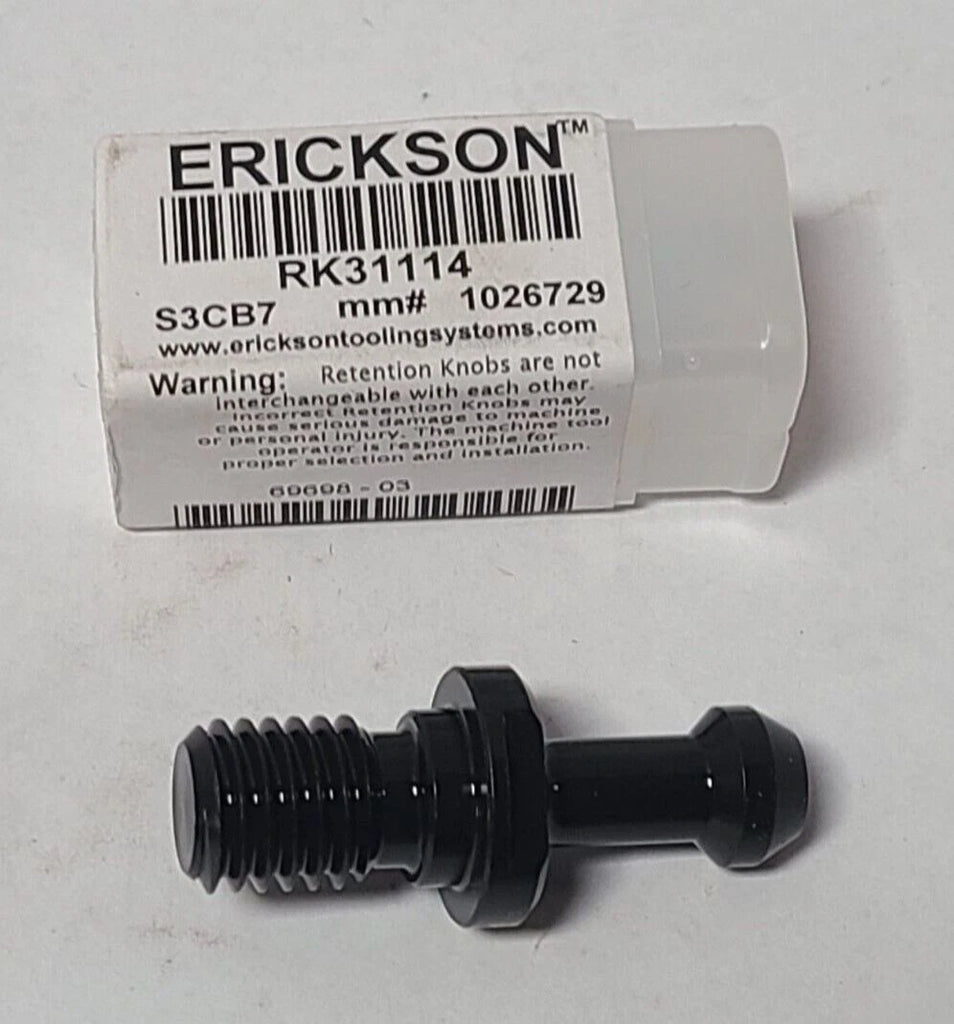 ERICKSON RK31114 S3CB7 mm 1026729 Retention Knob HAAS CAT40 CNC New