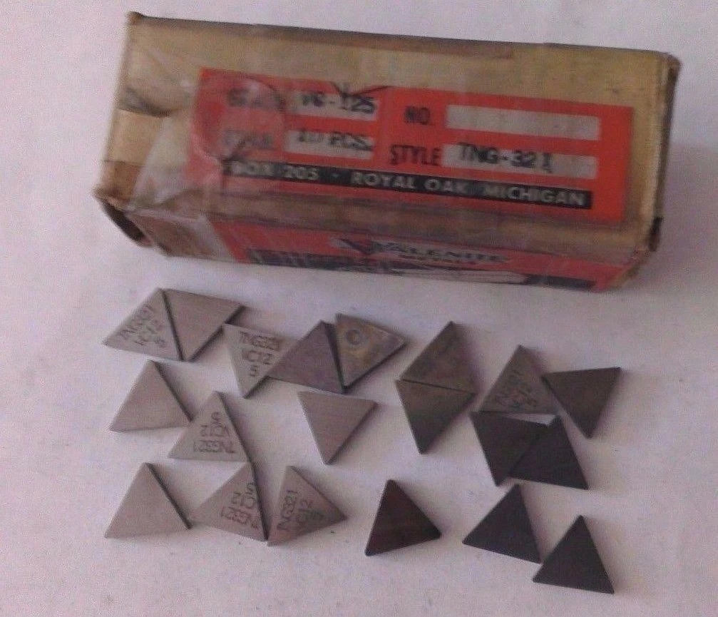 20 Pcs Valenite Metals VC 125 TNG 321 Lathe Carbide Inserts Milling Tools New
