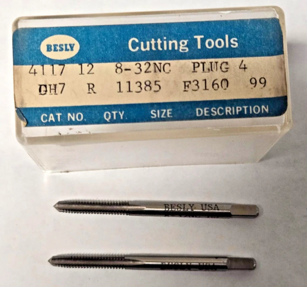 Lot of 2 Besly Tap 8 - 32 NC GH7 Plug 4 FL Brand New USA Made