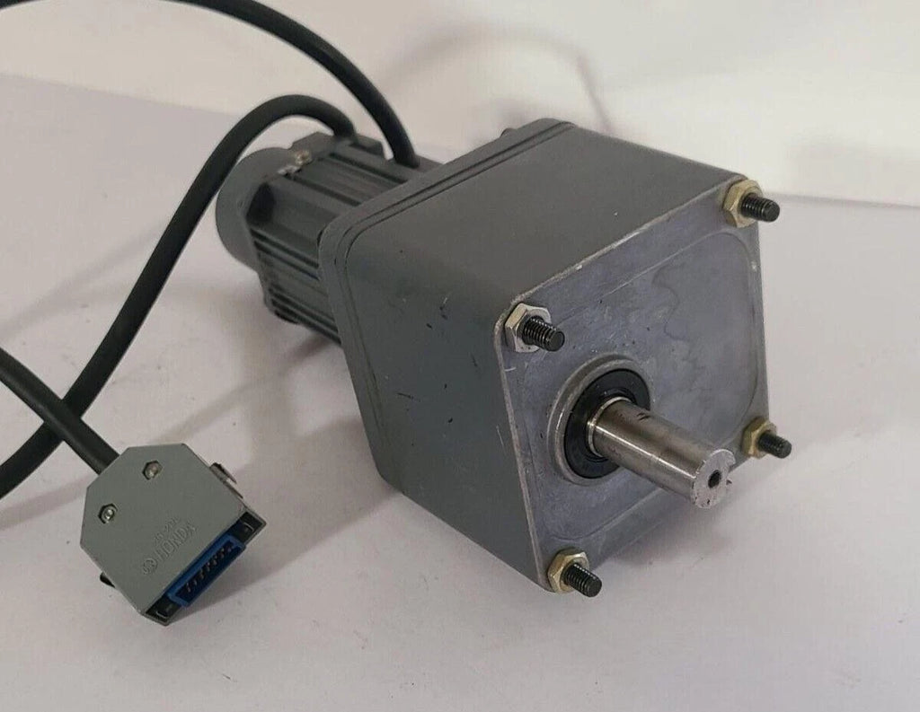 MITSUBISHI ELECTRIC AC SERVO MOTOR HA-FE13 W/ 1:10 GEAR REDUCER GR-S-10