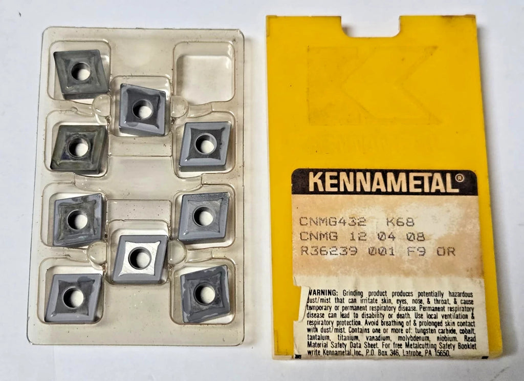 KENNAMETAL CNMG 432 K68 12 04 08 Carbide Inserts Turning Lathe 9 Pcs New