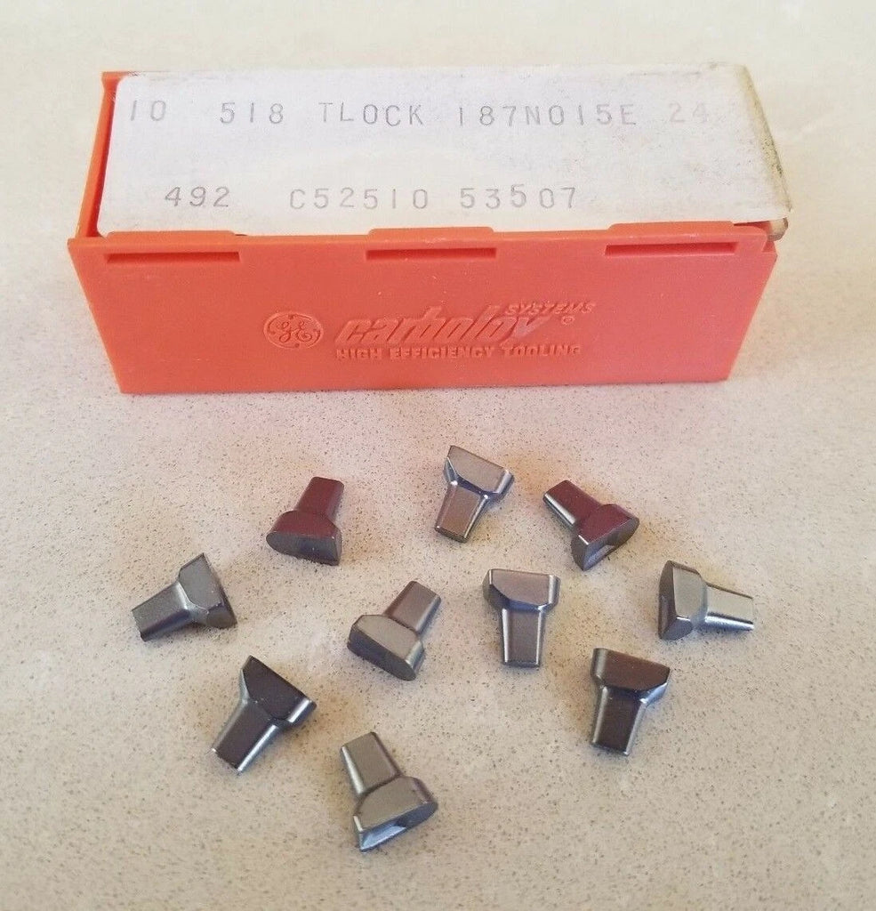 Carboloy 518 TLOCK 187NOI5E 492 C52510 Lathe Carbide 10 Inserts Cutting Tools