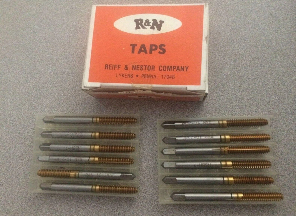 Reiff Nestor R&N ThreadFormer HSS Standard Bottom Tap 10 - 24 BH7 Tin USA 12 Pcs