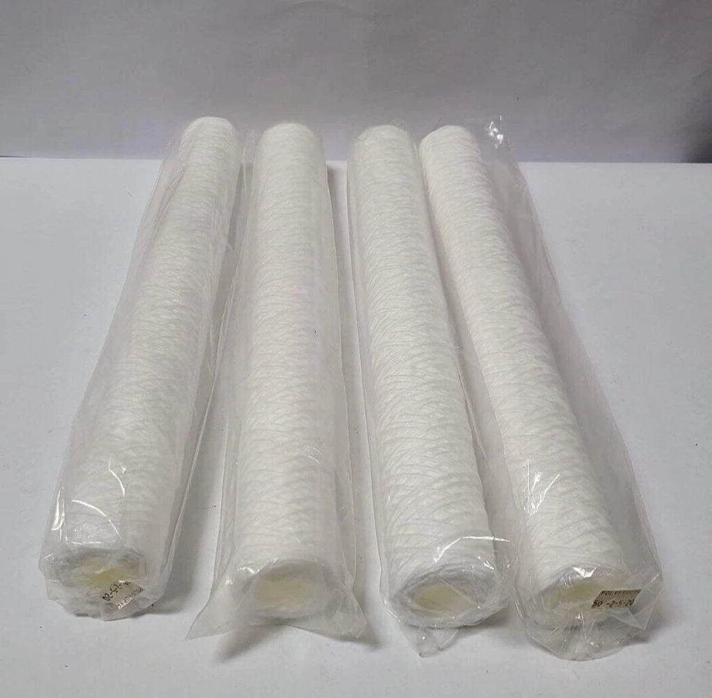 Lot of 4 Water Filter Replacement Cartridge 50 Micron x 2.5 Inch Polypropylene