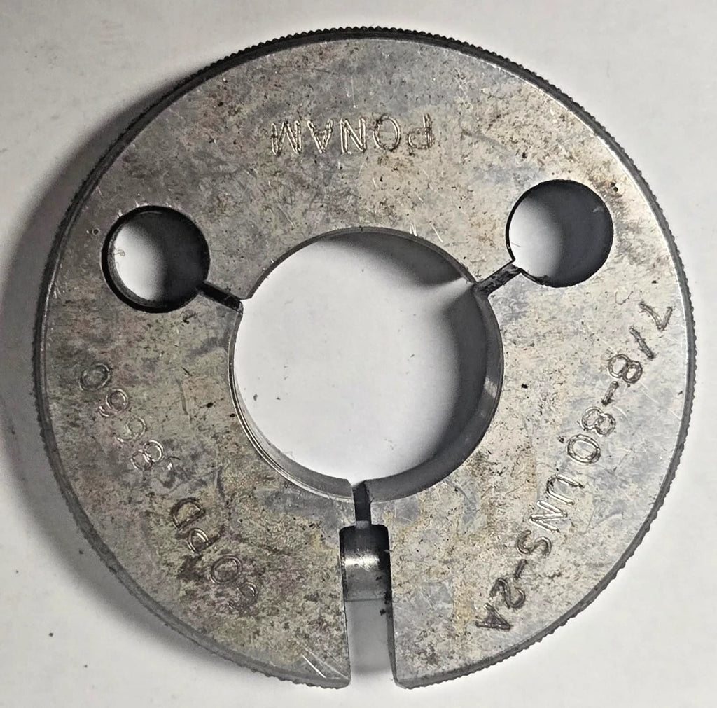 Ponam Gauge BORE RING 7/8-80 UNS-2A GO PD .8660 Thread Plug Gage
